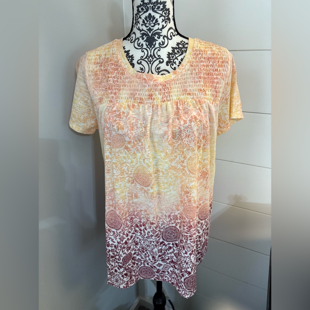 Women's Multicolor Short Sleeve Top